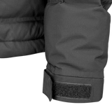 Spika Terra men's puffer jacket in Black, close-up of the hook-and-loop adjustable cuff