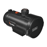 ThermTec Hunt Pro 650L thermal clip-on, three-quarter view with Hunt650L lens cap closed