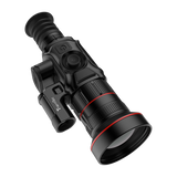 ThermTec Vidar-LRF 660L 2.0 thermal compact scope, elevated view of top controls and side-mounted rangefinder
