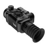 ThermTec Vidar-LRF 335L 2.0 thermal compact scope, rear three-quarter view of eyecup and power button