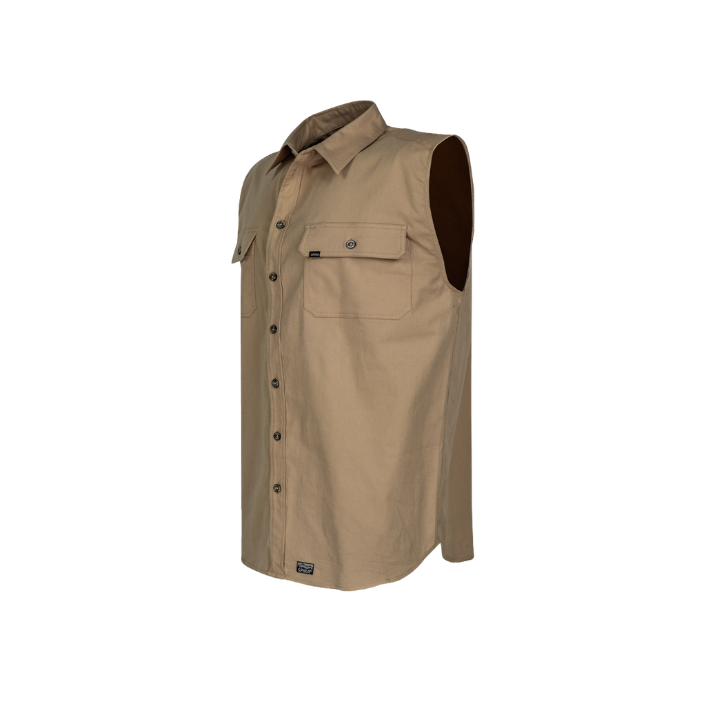 GO Work Sleeveless Shirt - Mens - Tan - 45