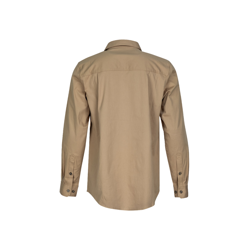 GO Work Half Button Shirt - Mens - Tan - Back