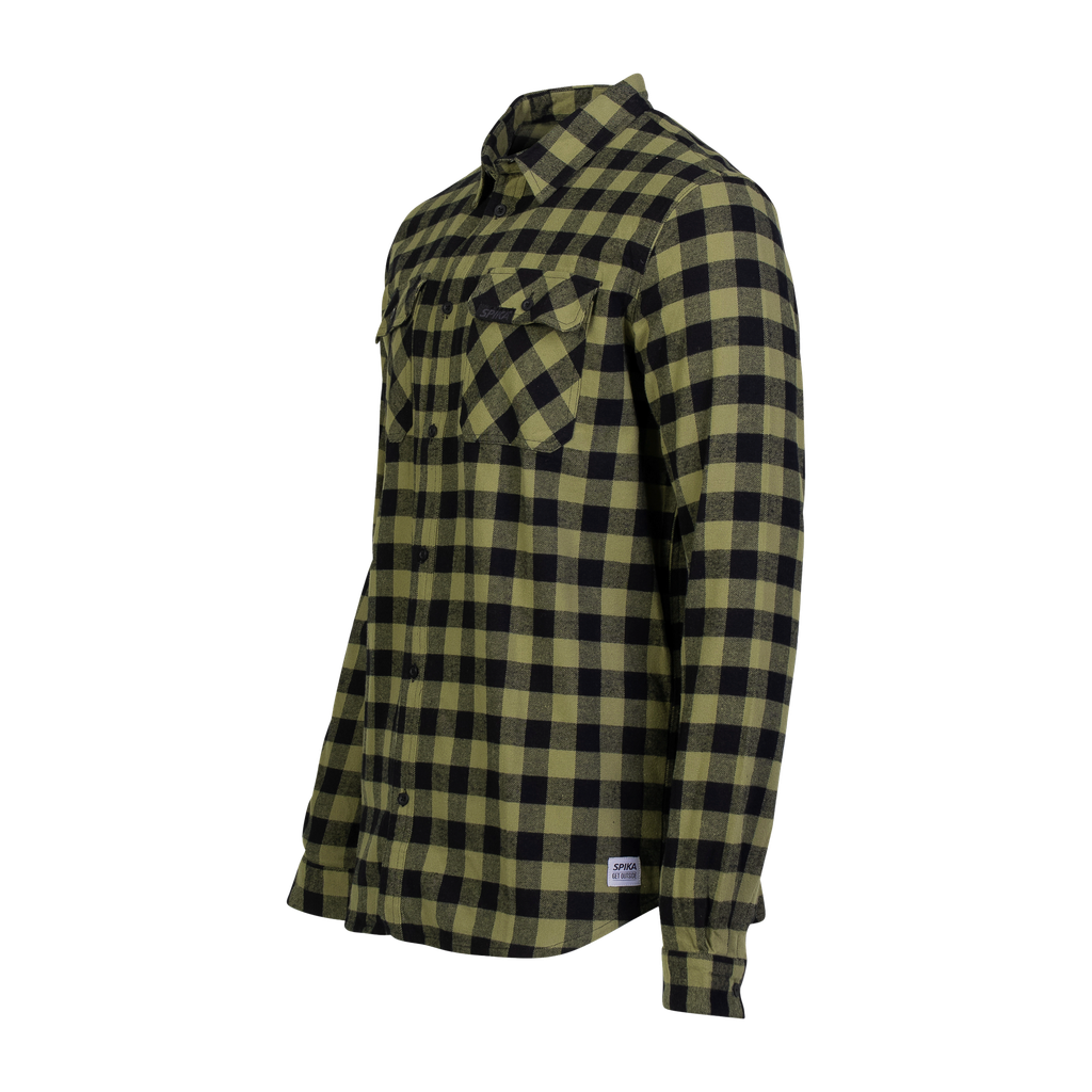 Flannel Check Shirt - Mens - Moss Green